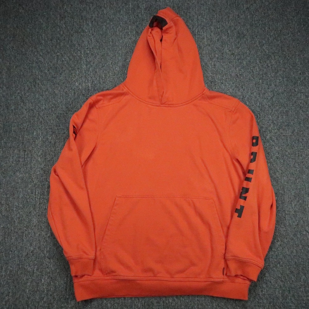 Brunt Hoodie Mens XL Orange The Levin Pullover Hooded Long Sleeve Workwear